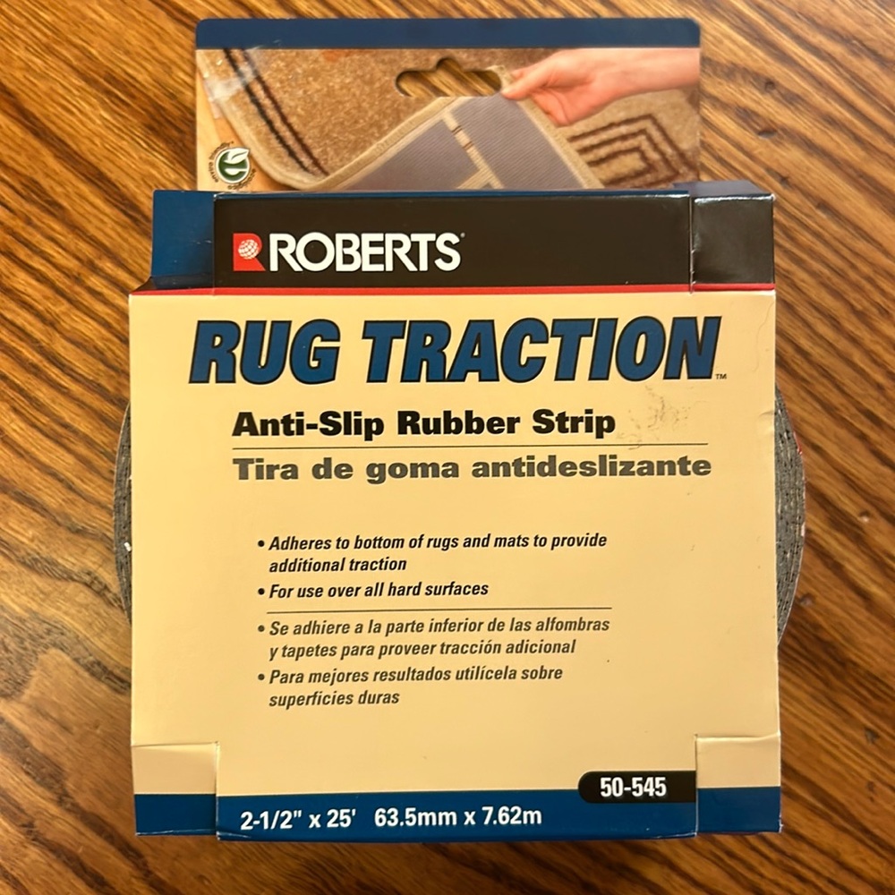 NWT Robert’s 2 1/2”X 25’ Roll of Rug Traction Indoor Anti-Slip Tape #50-545